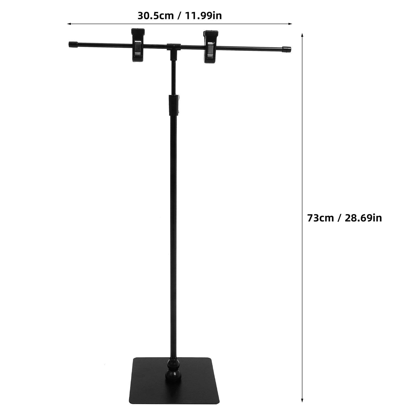 

Stainless Steel Poster Stand Advertising Retractable Banner Stand T Shaped Sign Holder Easel Poster Display Stand 46cm To 73cm
