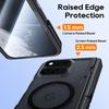 Magnetic Phone Case with Dual Kickstand and Hinge Protection, Matte Translucent Hard Shell for Google Pixel 11 Pro Fold-Black