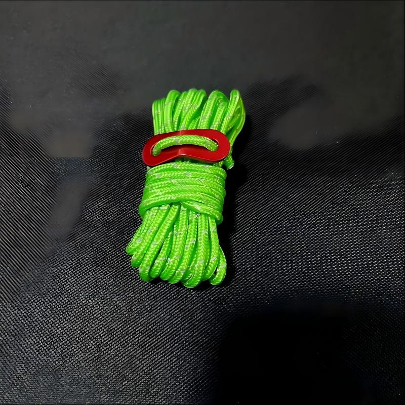 

4mm Luminous Outdoor Camping Rope with Adjustable Buckles