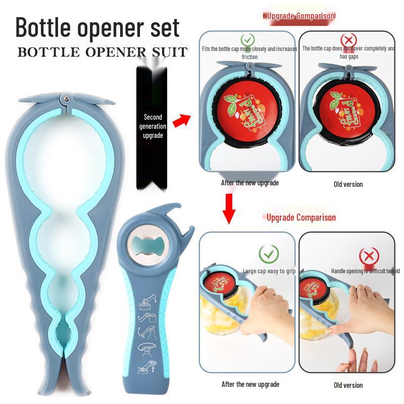 Multi-Tool Kitchen Set: Can Opener, 5-in-1 Beer Opener, 4-in-1 Bottle Opener, Twist-Off Lid Opener