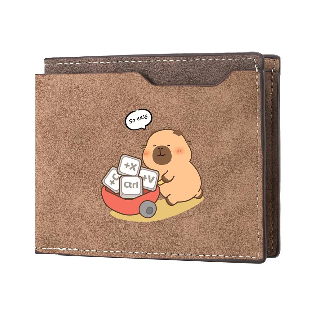 Short Men s Wallet High-Quality PU Leather Multi-card Slot Transparent Po 3-Fold Bag Frosted Men s Wallet