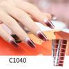 14 Stickers Of Glitter Solid Color Nail Polish Stickers Full Gradient Nail Stickers