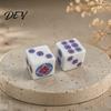 Tragbares Würfel-Set 2 Stück 25MM Mahjong, Dekorativ für Tischspiel, Mehrspieler-Brettspiel, Casino-Themenparty, Mah Jongg Zubehör, Geschenk für Männer Frauen Einfach