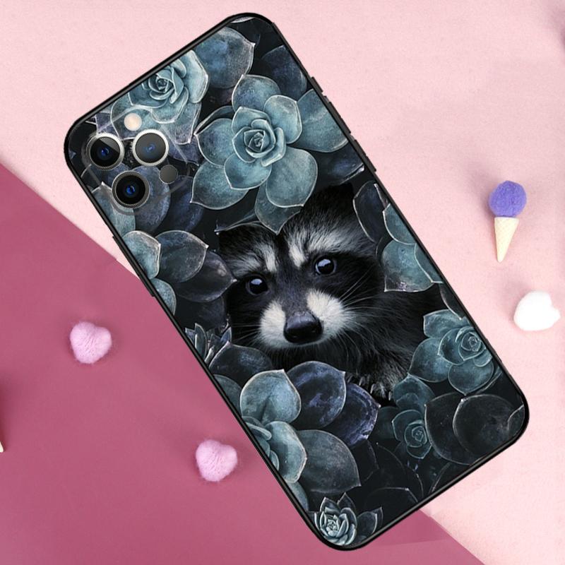 

Cartoon Raccoon Kawaii Phone Case For iPhone 17 Pro Max 14 15 16 Plus 11 Pro Max 12 13 Mini 16e 17 Air Back Cover iPhone 13