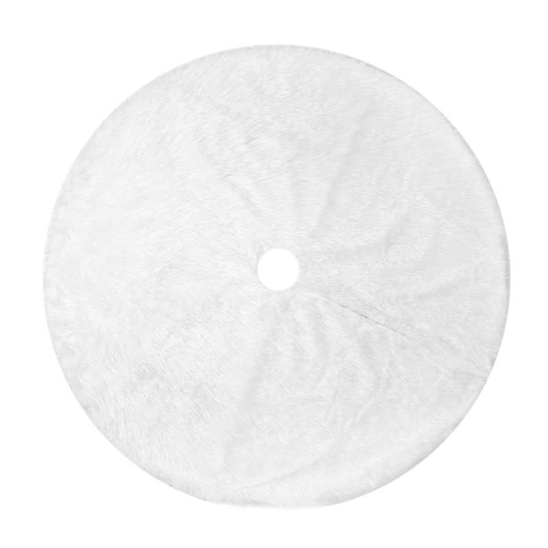 Christmas Pure White Plush Tree Skirt Holiday Decoration