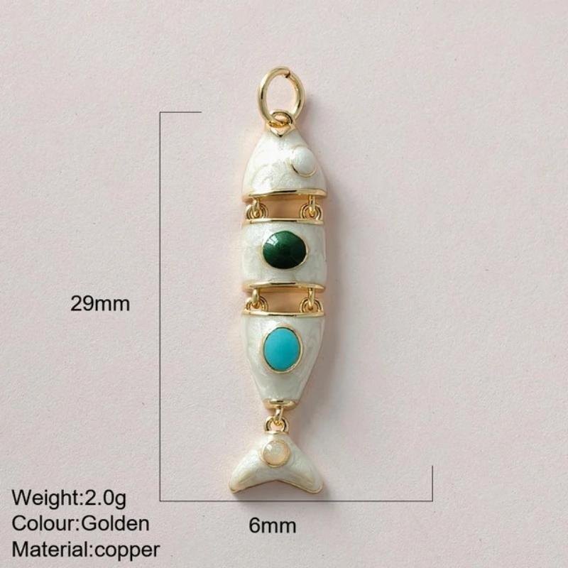 Eco-friendly Colored Enamel Fish DIY Charms Jewelry Making Accessories for Earrings Bracelet Necklace Craft