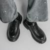 Herren Punk Stiefel Brogues Business Aufzugsschuhe Schwarze Braune Lederschuhe Dicke Sohle Plateau Schuhe Übergröße