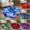 3D Visual Flower Rug Realistic Floral Floor Mat Non-Slip Absorbent Bathroom Rug for Bedroom Living Room Playroom Entrance Decor