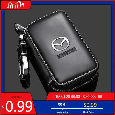 2025 Heiße Leder Schlüsselanhänger Auto Schlüssel Tasche Multifunktionale Schlüssel Hülle Für Mazda 3 6 Atenza Axela Demio CX3 CX5 MS Auto Schlüssel Zubehör
