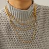 Euro-American Style Stainless Steel Necklace, Light Luxury High-end Layered Jewelry, Fashionable Versatile Clavicle Chain