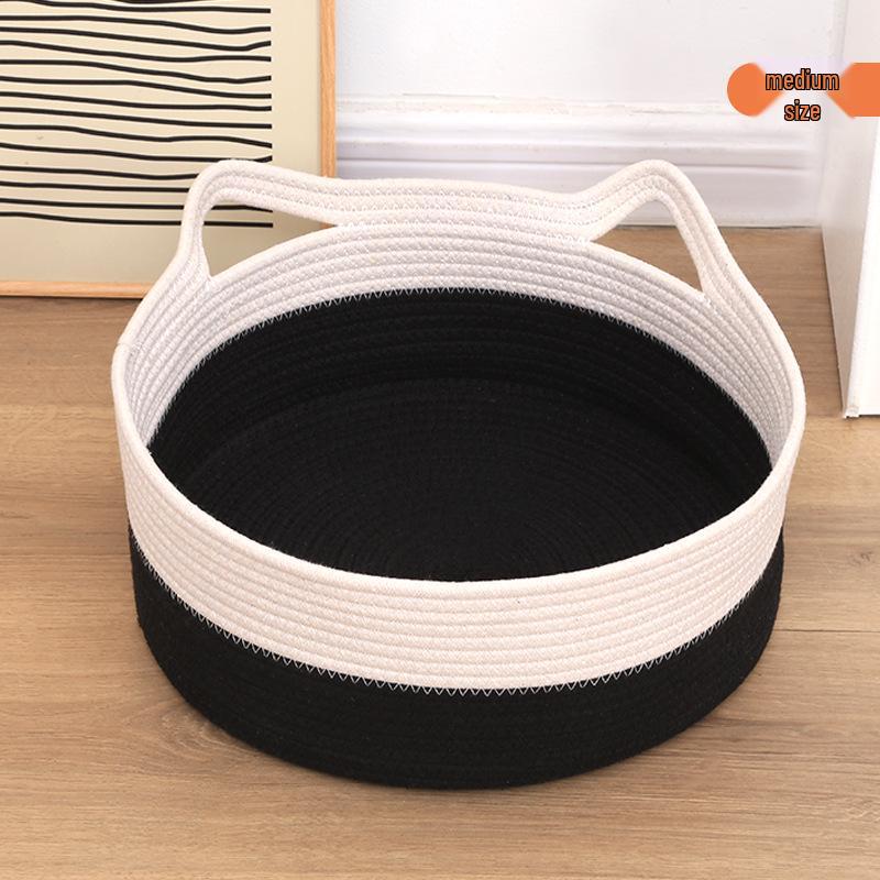 Prodyšná tkaná bavlněná postel pro domácí mazlíčky - Kočky & Psi - Celoroční pohodlí