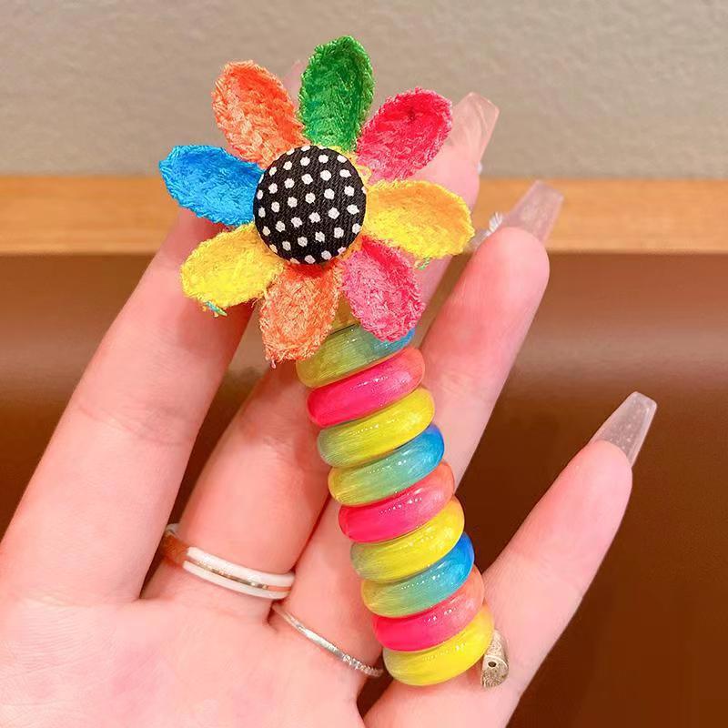 Elastici per Capelli a Spirale per Bambini, Elastici Magici Colorati Cambia Colore in Plastica Gomma per Code di Bambina