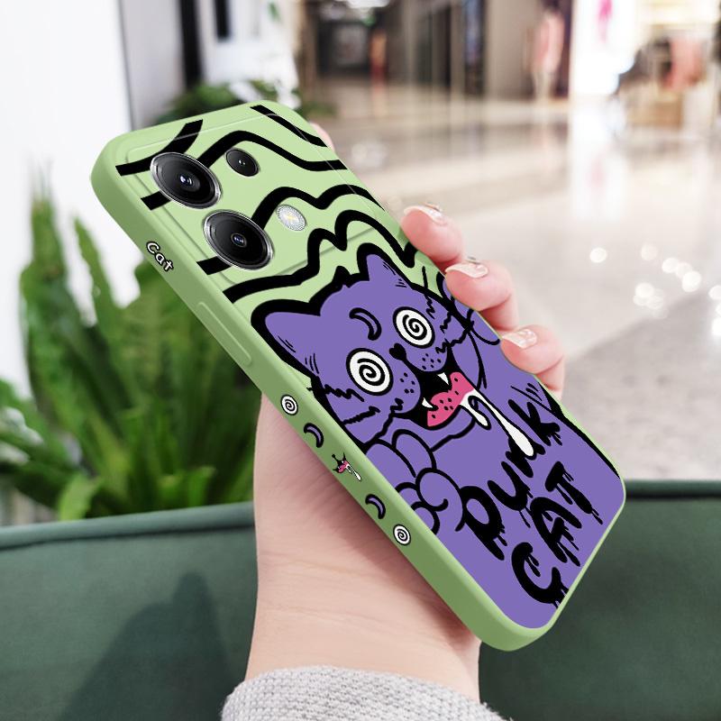 

Drunk Cat Phone Case For Xiaomi Poco X6 F6 M6 M5 M5S F5 X5 F4 X4 M4 F3 M3 X3 Pro 4G 5G GT Silicone Cover Poco X3 Pro світло-зелений колір