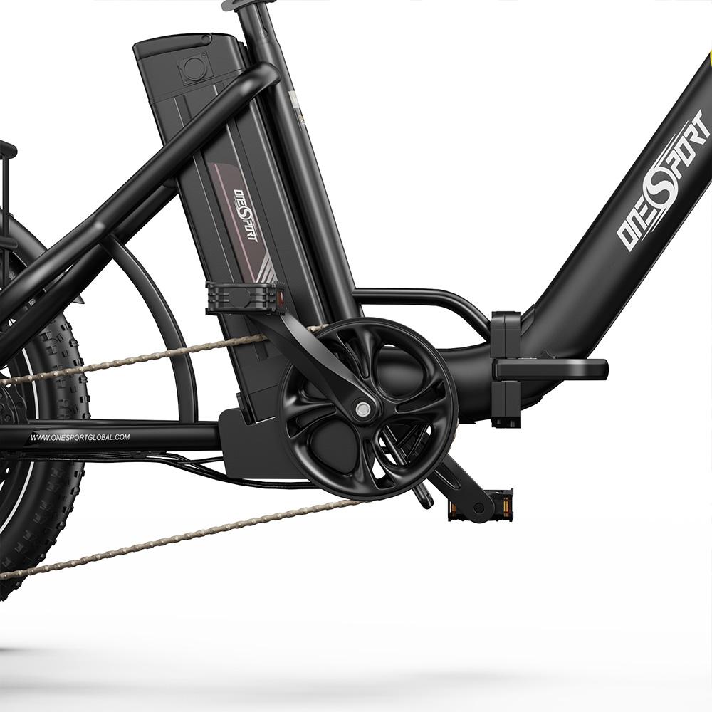 Vélo électrique Onesport OT30 Pro 20" Moteur 500W Vélo cargo électrique pliable Shimano 7 vitesses Freins à disque doubles 48V 18AH Charge maximale 180 kg