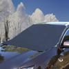 Magnetic Car Sun Shade Cover with Flap and Safety Strap Car Front Windshield Snow Protective Cover