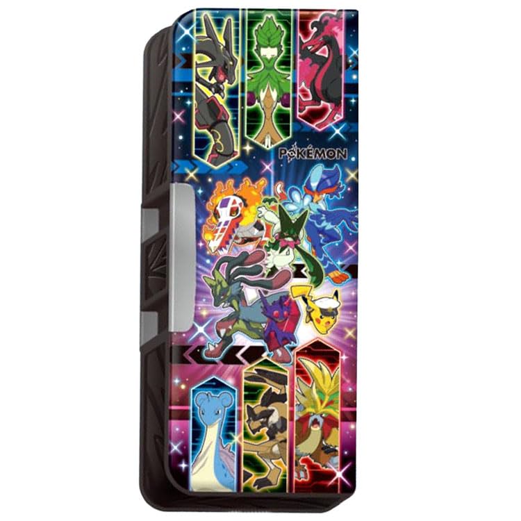 

Showa Note Pencil 367729003 Pokémon Case, Thin, Double-Sided Opening, Black,