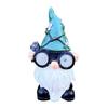 Garden Gnome Statue Outdoor Gnome Sculpture with Solar Lights Resin Gnome Holding Telescope Decoration for Lawn Yard Patio