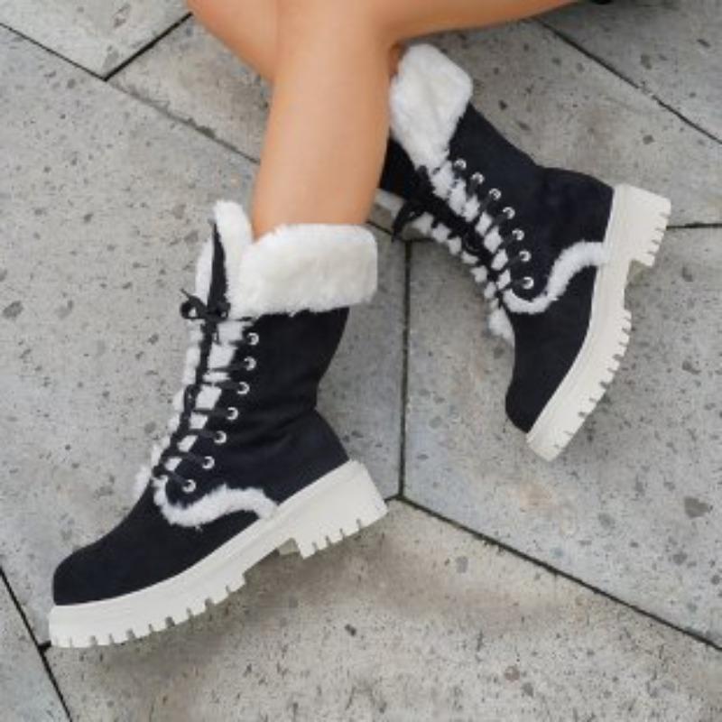 New Style Oversized Mid-calf Cotton Shoes with Thick Sole and Padded Insulation, Thick Cotton Boots