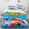 Super Wings Bedding Set Bedspread Single Twin Full Queen King Size Game Super Wings Bed Set Children's Kid Bedroom Duvetcover