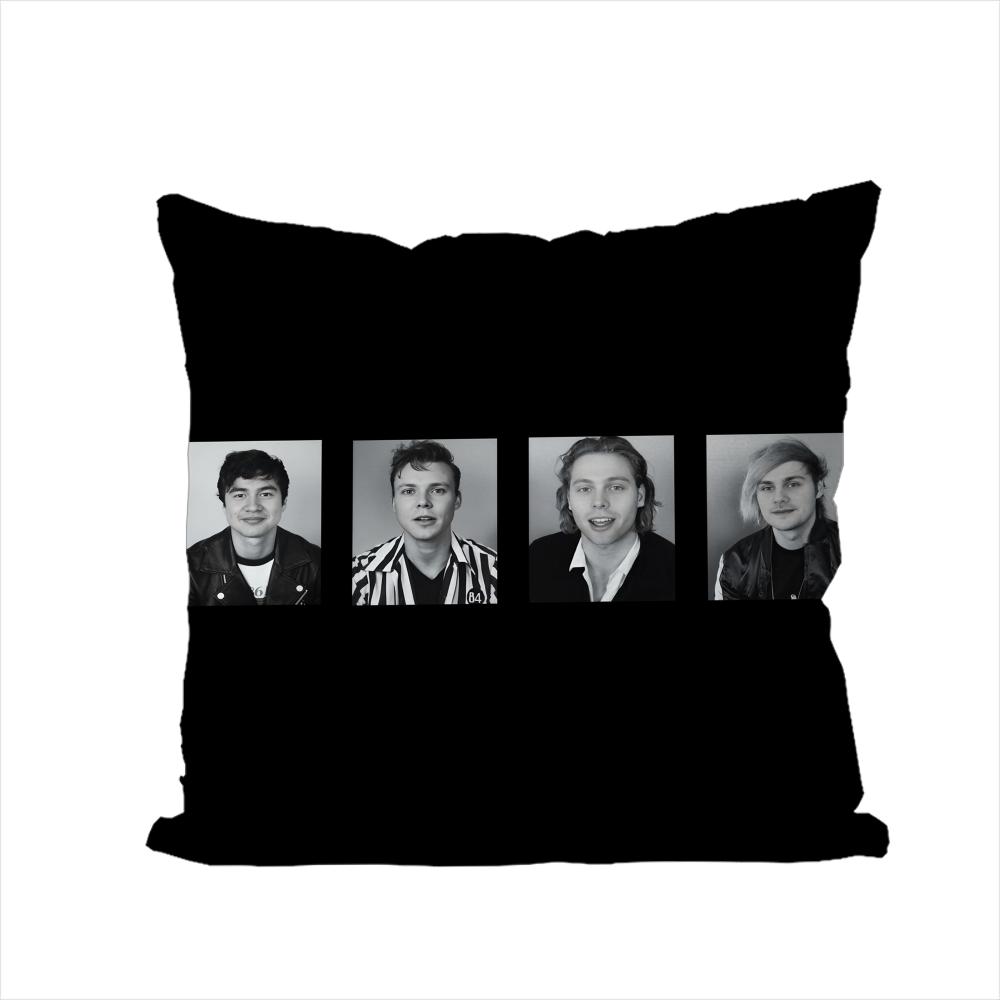 

Band 5 SSeconds Of Summer Pillow Case For Car Sofa Decorative Home Doublesided Print Plush Square Throw Pillow Cushion Cover 30x30cm