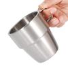 280ml Langlebiger doppelwandiger Edelstahl Bar Bierkrug mit Griff Weithalsbecher