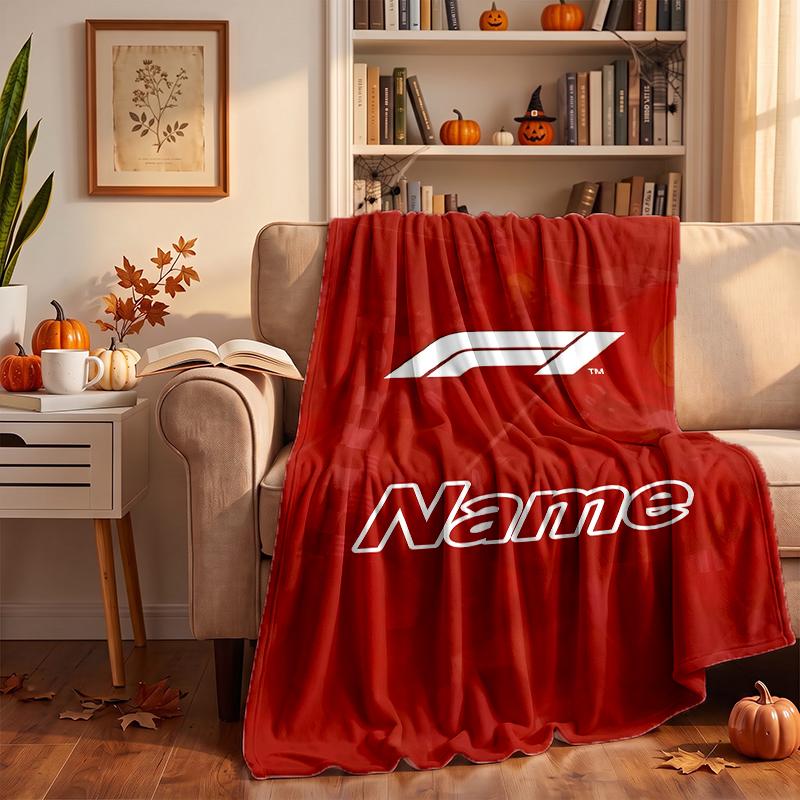 F1 Custom Flannel Blankets Soft Warm Cozy Throws for Home Decor Holiday Gifts