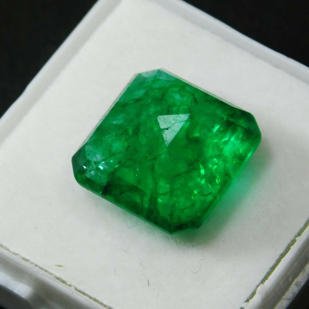 Natural Emerald Loose Gemstone 8 Ct Green Square Emerald Shape