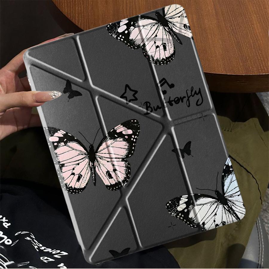 Cartoon Butterfly Tablet Case For iPad Pro 11th 10th 9th 8th 7th 12.9inch Pro 2025 Air 4 5 M3 M2 1 2 M4 11inch Mini 6 7 Holder