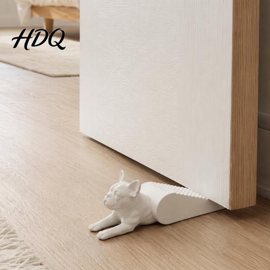 Cale-porte Imprimé en 3D Bouledogue Français Butée Cale Forme de Chien Butée de Porte Décoration de Maison Créative Antidérapant Sans Percage Sol Butée de Porte pour Bureau