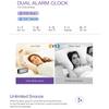 LED Digital Alarm Clock  Week Temperature Display Snooze 2 Alarms Night Mode 12/24H Output USB Port DST Table LED Clock