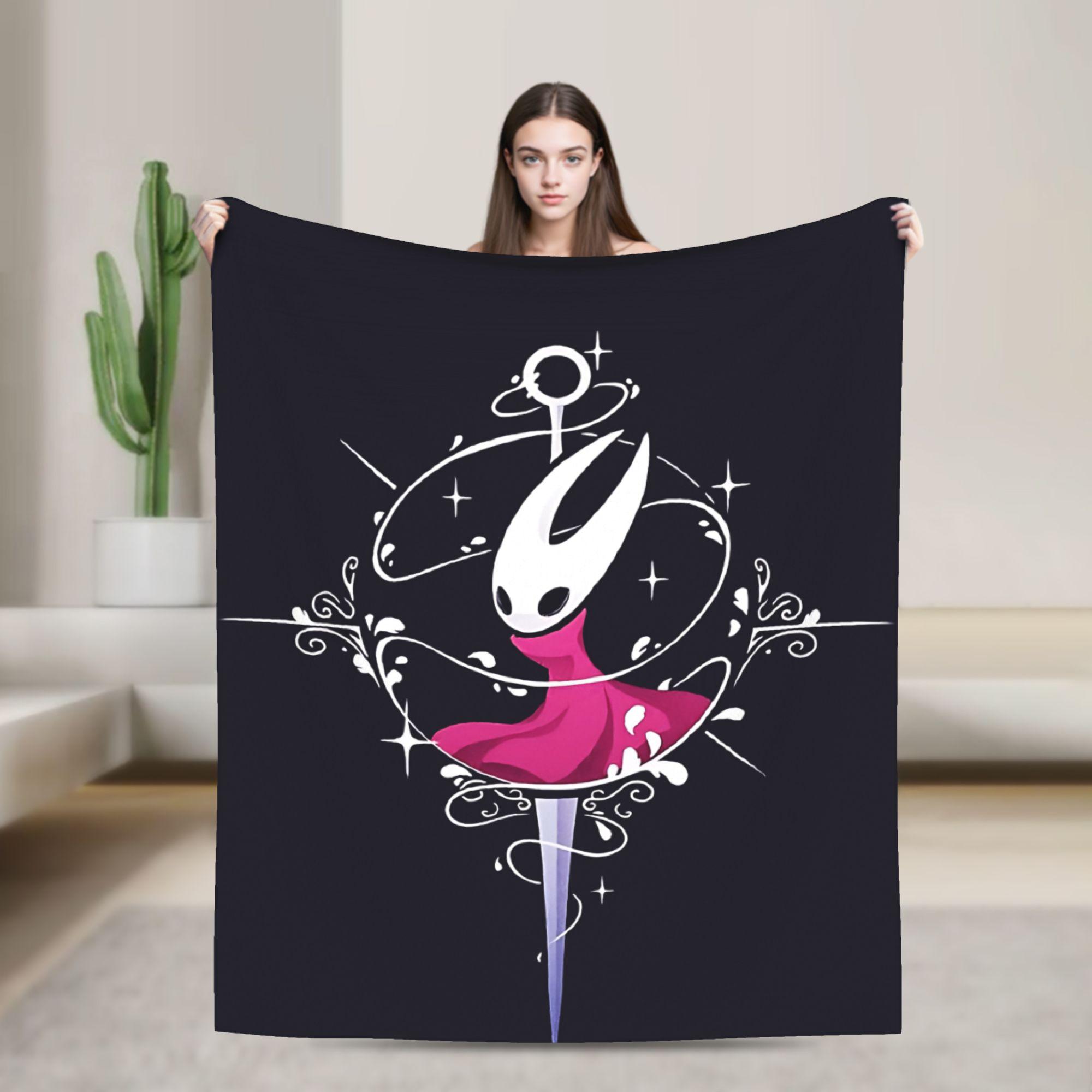 

Hollowed Knights Game Silksong Flannel Blanket Winter Soft Durable Throw Blanket for Child Bedroom Bedspread Sofa Bed Cover 80x60in