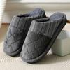 Plus Size 48 49 Waterproof Men Down Slippers Winter Indoor Fur Shoes Male Rubber Slides Floor Slippers Man Non-slip Warm Mules