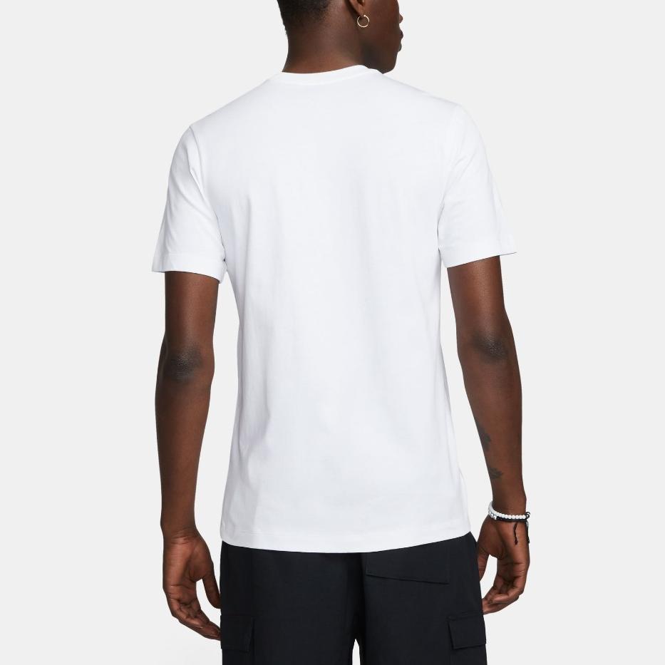 Nike Sportswear Graphic Print Crew Neck T-Shirt Men Tops White FB9815-100