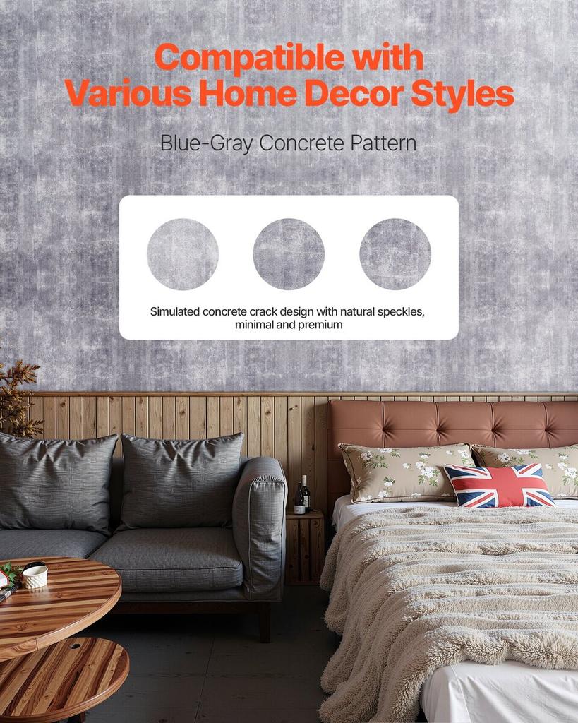 Peel and Stick Wallpaper, 40cm X 15m Contact Paper Waterpoof Self Adhesive, Easy To Clean Wall Decorative Vinyl Roll for Bedroom Kitchen Office