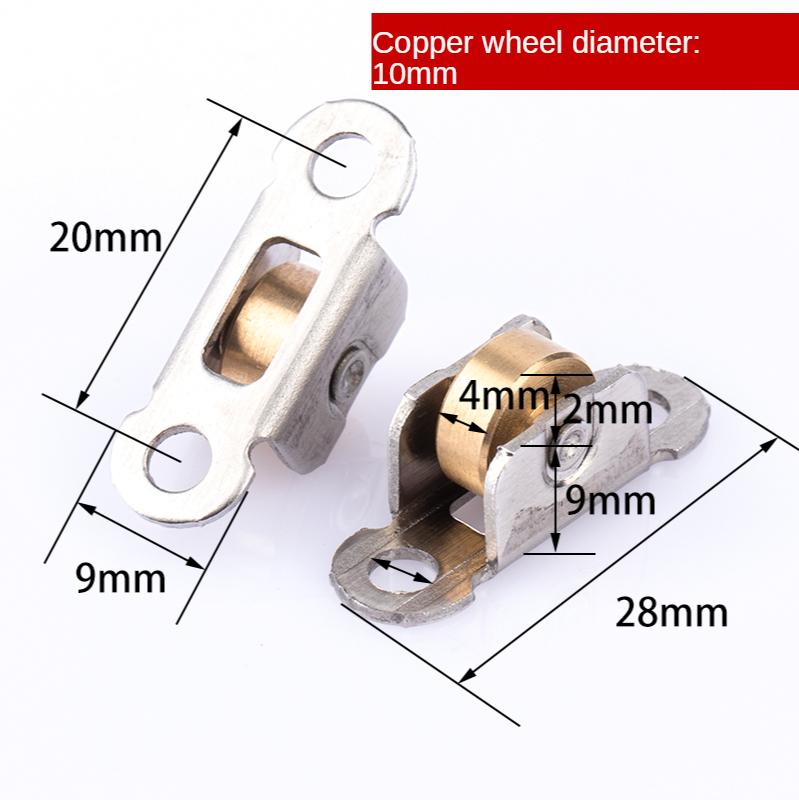 Scripete fereastră din oțel inoxidabil roți cu fante silențioase din cupru canelură ușă roți cu role pentru fereastră glisantă din sticlă Montare feronerie