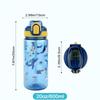 600ml/20oz Children's Water Cup Silicone Spout Tritan Material Leak-proof Plastic Water Bottle Summer Water Bottle with Straw