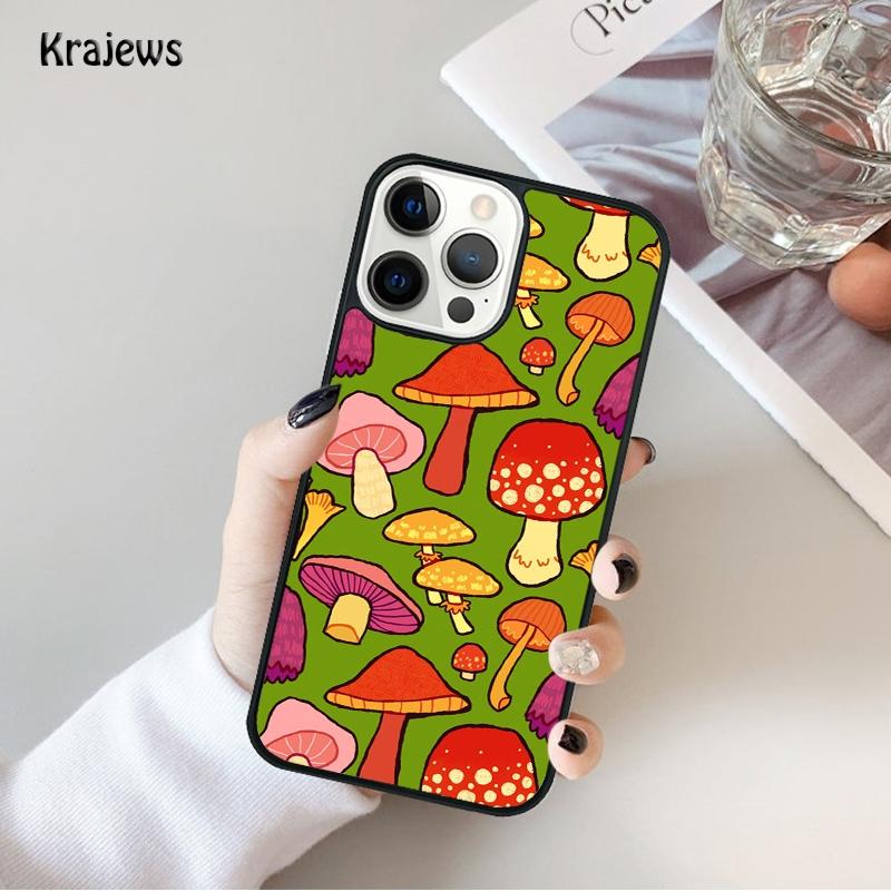 Hippie Mushroom Frog Shrooms Phone Case For iPhone 17 Air 16 15 14 Max Plus 11 12 13 Pro Max Phone Cover Coque