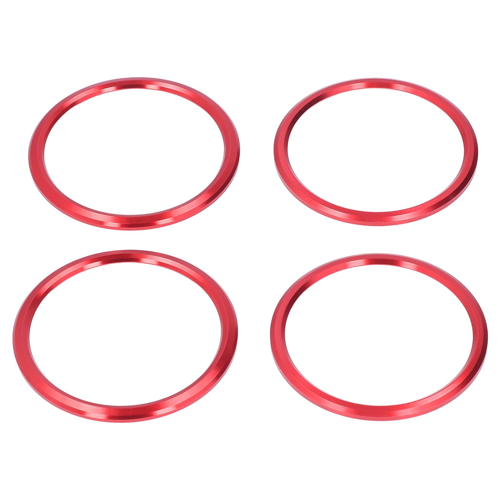 

4Pcs Set Air Conditioner Vent Opening Cover Trims Aluminium Alloy Replacement for Chevrolet Camaro 2016‑2019Red червоний