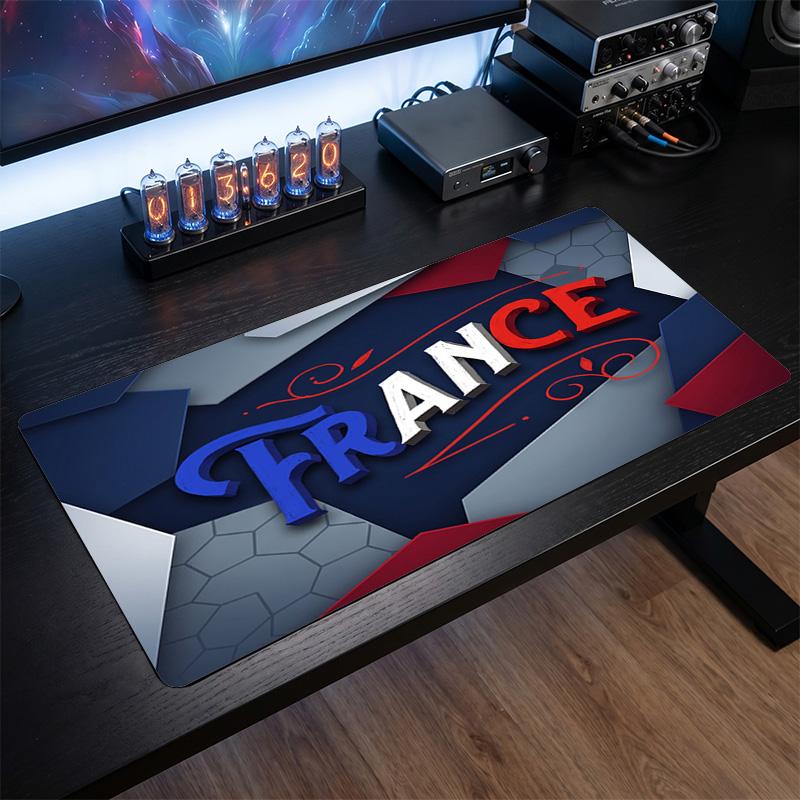 Tappetino Mouse Scudo Calcio Francia, Tappetino da Scrivania Esteso in Gomma Antiscivolo per Gaming Ufficio Laptop Regalo per Fan