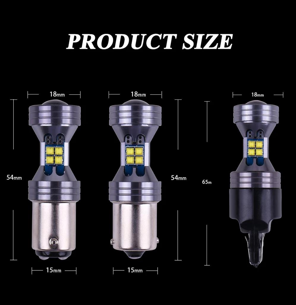 2x PY21W P21/5W 1156 Ba15s 1157 Bay15d 7440 For Car Turn Signal Light 12V 3030chip 10SMD 6000K White Brake Reverse Parking Lamp