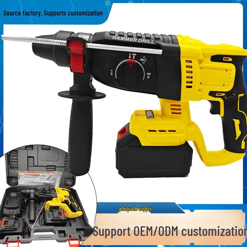 Brushless Cordless Rechargeable Rotary Hammer Drill with Lithium Battery