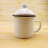 OLOEY Retro Enamel Mug with Lid