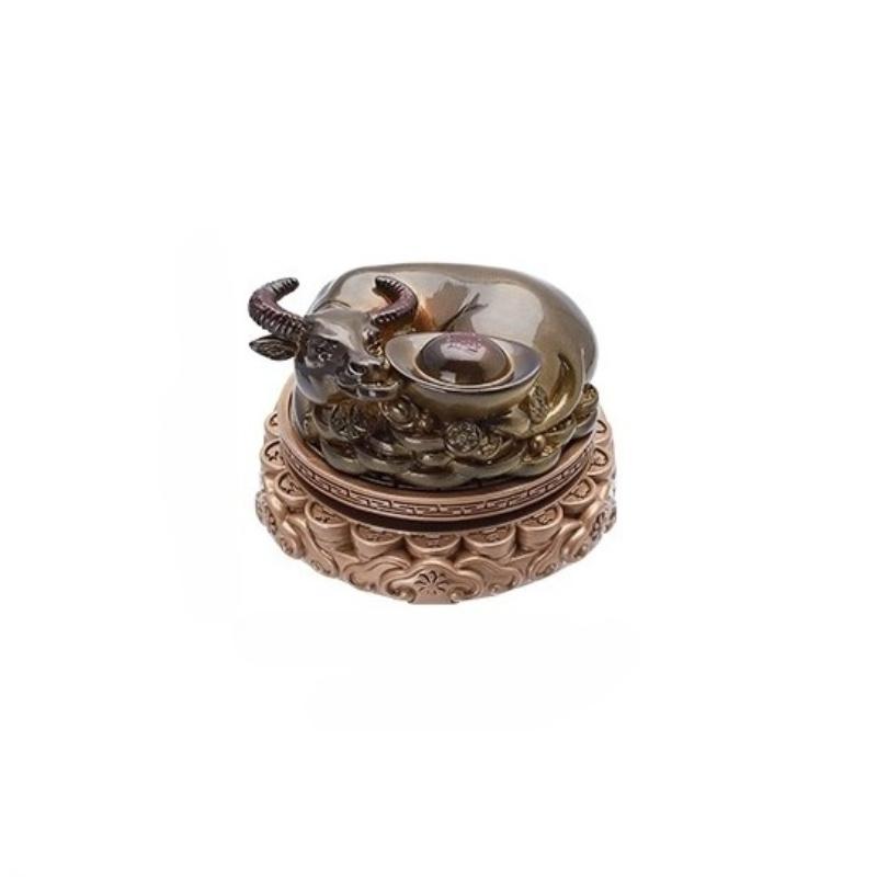 Ox Color-changing Tea Pet Ornament Exquisite Tea Table Handmade Decorations Cartoon Tea Pets Resin Handicrafts Home Decoration