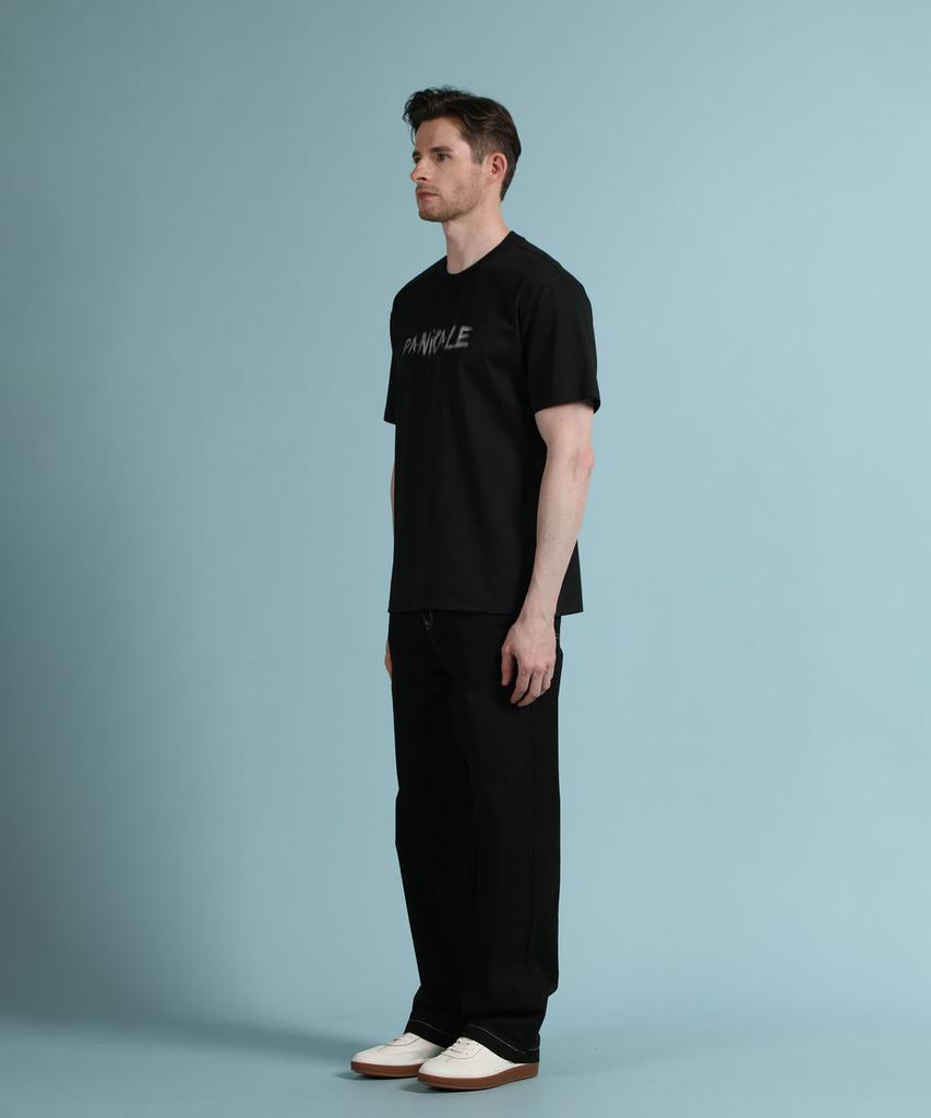 PANICALE Black Wide Stitch Denim Pants (Type A)