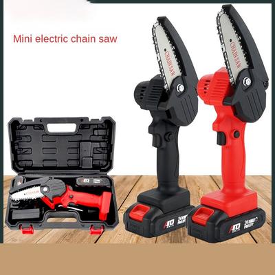 Lithium Electric Chain Saw 4-inch Electric Mini Saw Household Rechargeable Hand-held Pruning Saw Single Hand Lithium Electric Saw