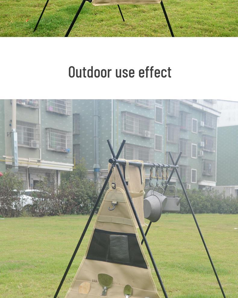 Portable Outdoor Camping Triangle Hanging Bag Cutlery Organizer