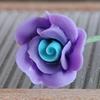 1:12 Dollhouse Flower Realistic Miniature Rose Fine Workmanship Two-color Flower Model for Doll House Decoration