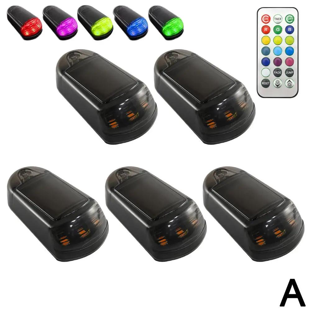 Car Led Solar Roof Mouse Light Punch-free 7-color Remote Switch Wireless Cab Light For Trucks Modification Warning Light T5p7