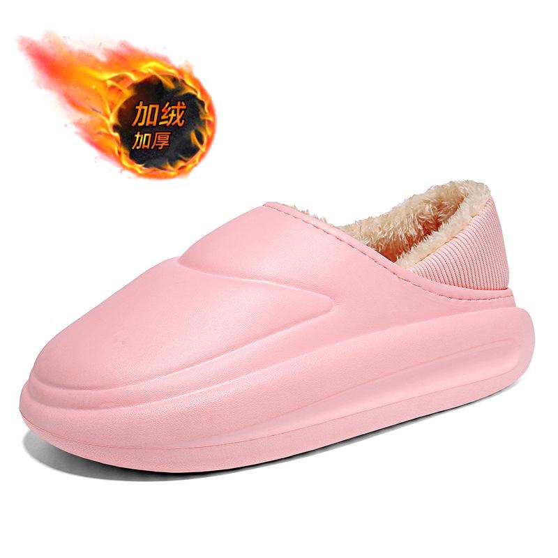 

Водонепроницаемые хлопковые тапочки для пары, зима, новые, для дома, комнатные, нескользящие, бархатные, термосумка и нескользящая хлопковая обувь для улицы 38-39