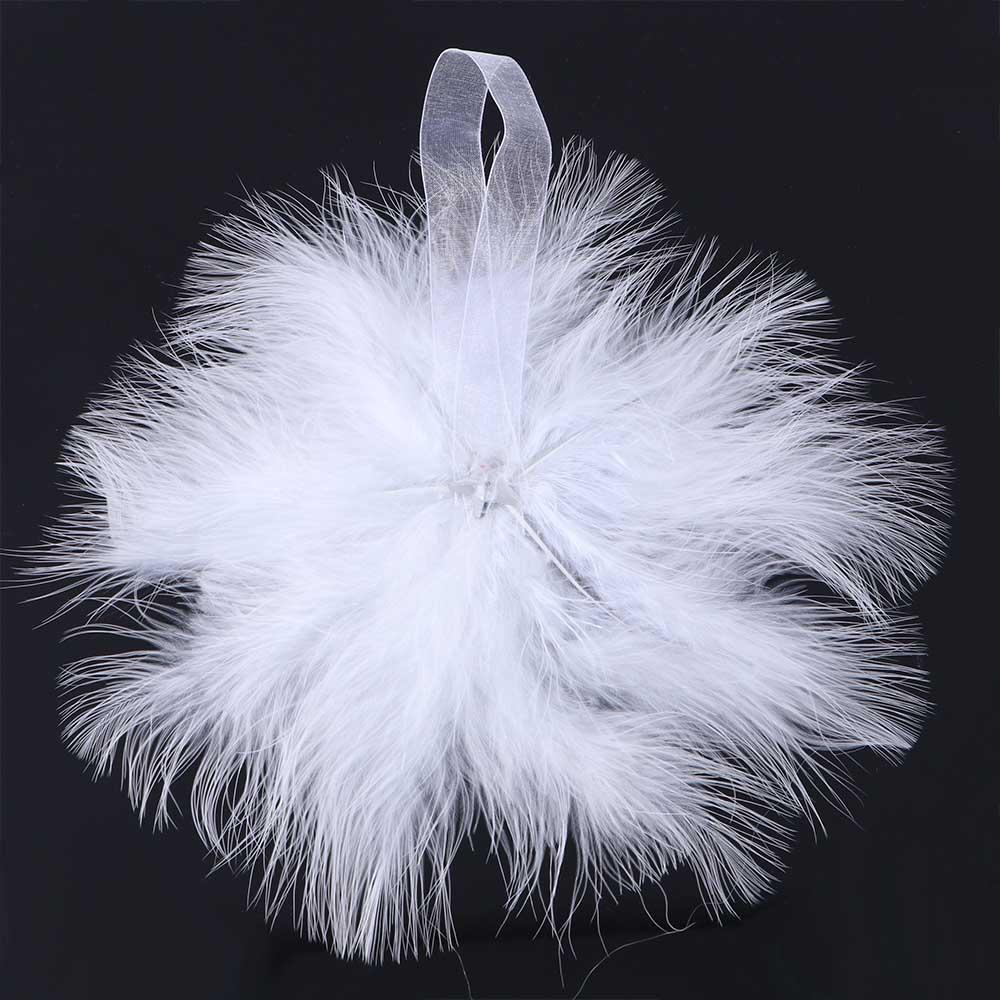 Party White Home Christmas Decoration Feather Wing Hanging Feather Star Bauble Christmas Pendant